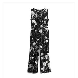 Calvin Klein Black and White Floral Dress